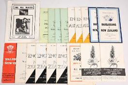 1967 Australia and NZ in the UK Rugby Programmes (13): With two or more from most of the nine issues