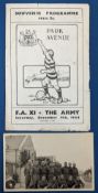Matt Busby: 1944 The Army v FA XI at Bradford Park Avenue 4 page programme 9 December 1944, Matt