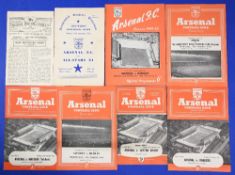 Selection of Arsenal home programmes 1946/47 Bolton Wanderers, 1952/53 Arsenal v All Stars XI (at