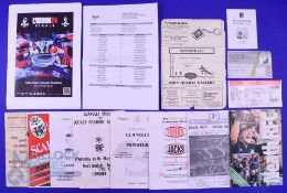 Llanelli and other Less Usual Rugby Programmes (13): Pontypridd v Llanelli 1974 and reverse