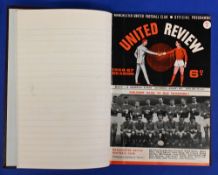 1966/67 Bound Volume Manchester Utd championship complete season match programmes nos. 1 - 24 plus