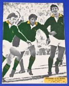 1976 S Africa 3rd Test v New Zealand Rugby Programme: Baumgarten edition, spot colour to cover, Cape