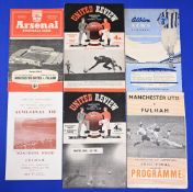 1957/58 Manchester Utd FAC run programmes Ipswich Town (home), WBA (away), WBA (replay home) (