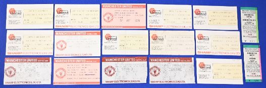 TICKETS: 1985/86 Manchester Utd match ticket stubs homes Southampton, Sheffield Wednesday, Oxford