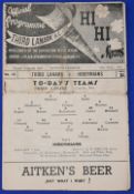 1946/47 Third Lanark v Hibernians Div. A match programme 10 May 1947, Hi Hi News, in fair condition.