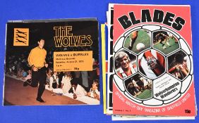 1976/77 Wolves home match programmes to include Burnley, Charlton Athletic, Luton Town, Oldham