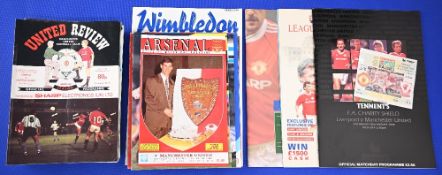1990/91 Manchester Utd complete league season home programmes (19) plus ITV home issues Liverpool,