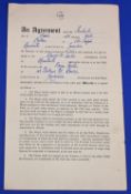 Player Contract between Manchester Utd 1953 (March) to (June) 1953 and player Bryce Fulton