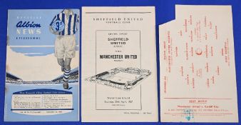 1956/57 Manchester United reserves v Bury Central League match programme Xmas Day 1956 (token