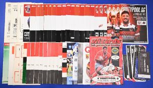 1966 on Pontypool RFC Rugby Programme etc collection (60+): c.40 homes and c.10 aways, with some