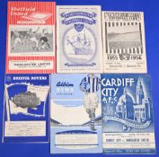 1955/56 Championship season Manchester Utd away match programmes v Sheffield Utd, Portsmouth (