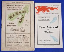 1924 Wales v New Zealand Rugby Programme plus 1905 reprint (2): Less often seen, the invincible