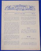 1953/54 Kilmarnock v Morton Div. B match programme, 4 page, 9 January 1954; fair/good. (1)