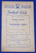 1955/56 Home Farm v Manchester United (newly crowned Div.1 Champions) friendly exhibition match at