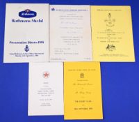1978-85 Mostly Australian Interest Rugby Dinner Menus etc (5): VG ACT welcomes the All Blacks