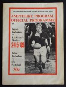1969 S African Country Districts Rugby Programme: Quite substantial issue from the West Transvaal