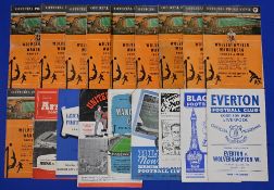 1958/59 Wolves home league match programmes Nottingham Forest, Blackpool, Newcastle Utd,