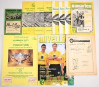 Selection of Norwich City programmes 1957/58 Torquay Utd, 1958/59 Manchester Utd (FAC), 1961/62