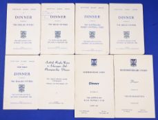 1979-84 Scottish Rugby Dinner Menus etc (8): v England 1980, 82 & 84, Wales 1981 (with JBG Thomas'