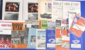 1966/67 Manchester Utd complete league Div. 1 season homes (United champions) match programmes (nos.