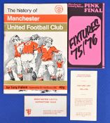 1975/76 Manchester Utd complete season home match programmes nos. 1 - 27; league (21) plus Red