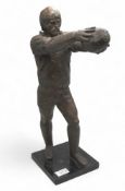 John Bonar Dunlop-Style 'Bronze' resin Rugby figure Statue: Unsigned, but very much in the style