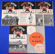 1957/58 Manchester Utd home match programmes Everton programme no. 1 (includes official token