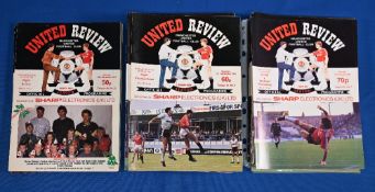 1987-1990 Manchester United Home Football Programmes, league and cup 1987-88 x 6, 1988-89 x 26,
