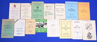 1950s/60s NZ & Aussie Club & Provincial Rugby Tour Itineraries (15): A fascinating array, to, from