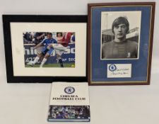 Chelsea signed Football Collectables, a good Alan Hanson c1970 Chelsea photograph with signed card