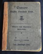 1906 Cardiff RFC Rugby History Volume: C S Arthur's famous and coveted edition, hard boards a little
