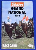 1983 Grand National Race Card signed by 39 of the 41 jockeys in very good condition