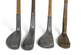 4x Putters - features a Brass head ZoZo styled putter with central metal face insert (split shaft,