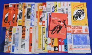 Fifty speedway programmes from the sixties in good-fair condition with some rusty staples additional