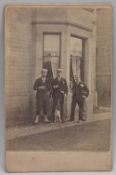 Antique 1892 Scottish Golf themed Cabinet Card Photograph, handwritten note to back of Edinburgh