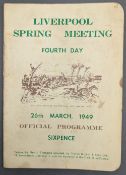 1949 Grand National Racecard 4th Day 26th March l 1949 - slight foxing to covers