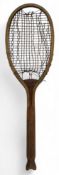 Early Slazenger The Demon Fishtail Lawn Tennis Racket, Slazenger & Son Ltd, the concave wedge