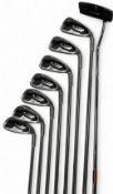 7x Ping G20 wide sole cavity back Golf irons fitted with Ping Graphite TFC shafts and Golf Pride