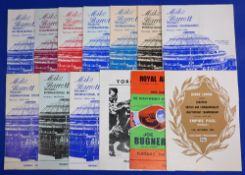 Joe Bugner Boxing Programmes: Heavyweight division featuring 25/2/69 v Terry Feeley, 15/4/69 v