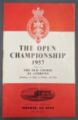 1957 Open Golf Championship Official Programme - played over The Old Course at St Andrews, Bernard