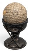 1929 Silver Hallmarked Birmingham Dunlop Hole in One Award Trophy with period Leyland dimple golf