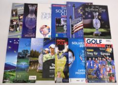Golf Solheim Cup programmes to include 1990, 1992 x2, 1994, 1996, 1998, 2000, 2002, 2005, 2011,