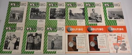 Golfing Magazine 1954 A full year of the monthly magazine in generally good condition with some
