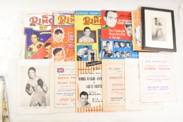 Randolph Turpin Boxing Programmes. Light Heavyweight division featuring 8/3/55 v Jose Gonzalez, 19/