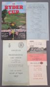 1957 Ryder Cup Golf Programme at Lindrick Golf Club with a Martini booklet souvenir (first page