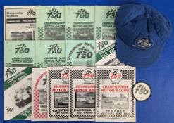750 Motor Club. Official Marshall cloth patch and Cap together with programmes from 1991 - 1995