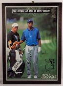 Titleist Tiger Woods Golf Advertising Poster #1 Ball in Golf, a well framed poster with printed