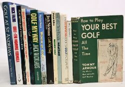 Golf Books to include How to Play Your Best Golf all the Time 1962 Tommy Armour, The Gentle Arts