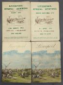 1950-1955 Four Grand National Racecards, to include Liverpool Spring meeting 1950 25th March (has