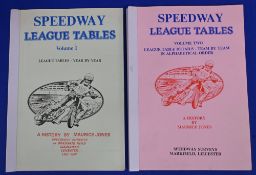 Speedway League Tables paperback publication by Maurice Jones Volume 1 & 2 covering 1929-1994